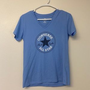 Converse light blue logo t-shirt, size small